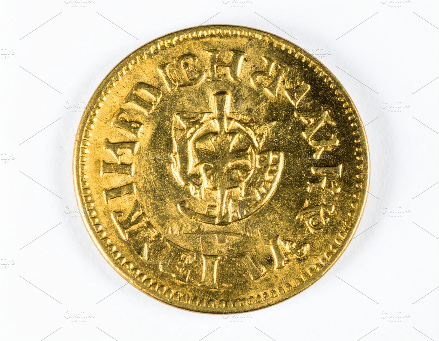 ancient gold coin AI generated, a Photo by WorldOfPhotos