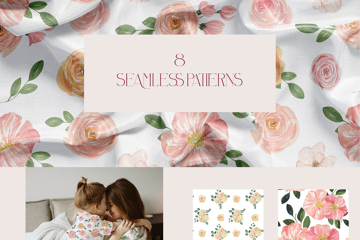 Blush Blooms Soft Watercolor Flowers, a Decorative Illustration by Catch the Dream Art (Photo 11 of 13)
