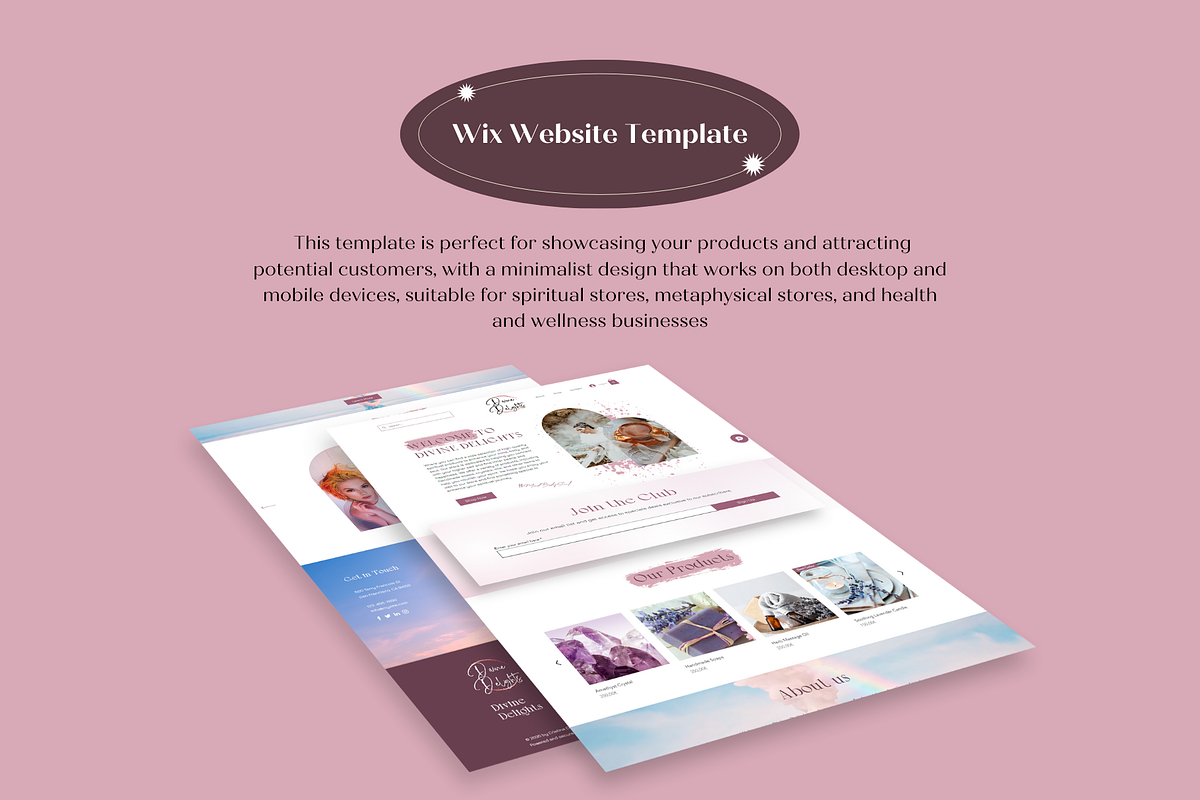 WIX Website Template Spiritual Pink, a Wix Template by Wixify Studio (Photo 4 of 10)