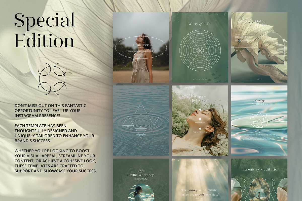Wellbeing Coach Template - IG Canva, a Social Media Template by Under My Cozy Roof (Photo 2 of 11)
