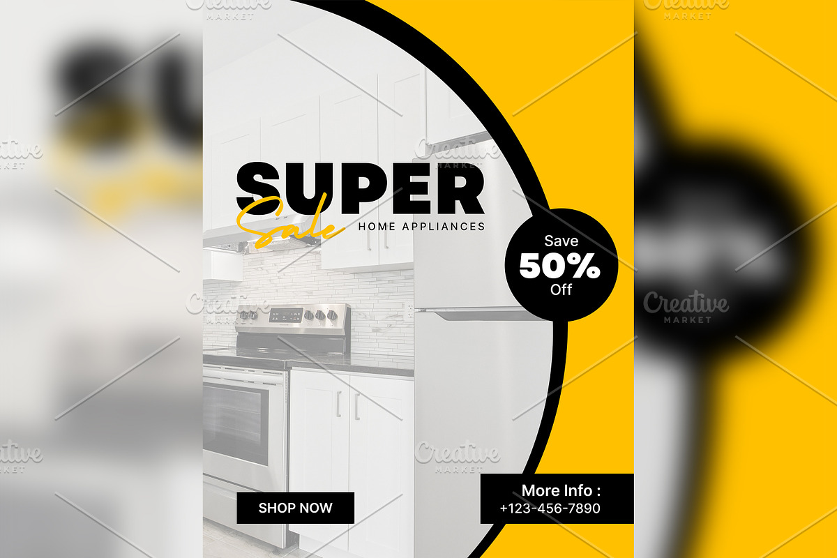 Sale Marketing Poster Design 01, a Social Media Template by shahsoft (Photo 2 of 2)