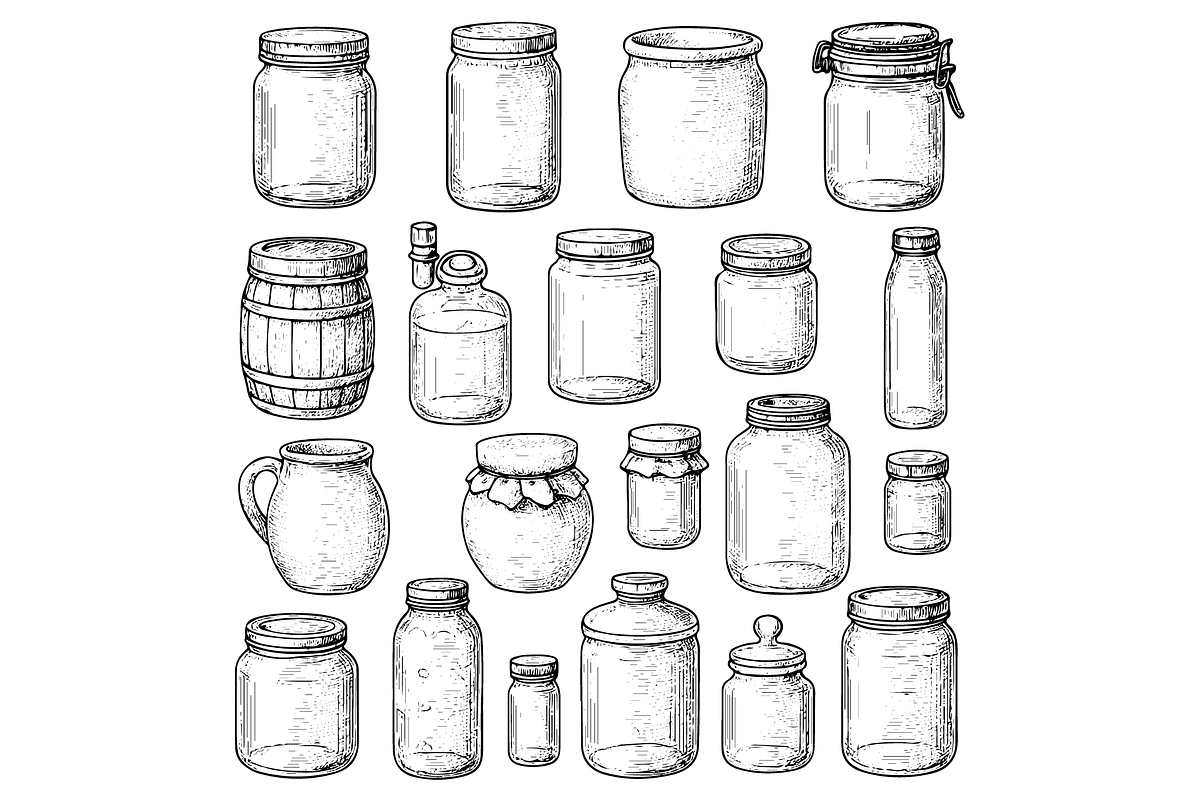 Mason Jars and Storage Containers, an Object Graphic by nikagraphic (Photo 1 of 3)