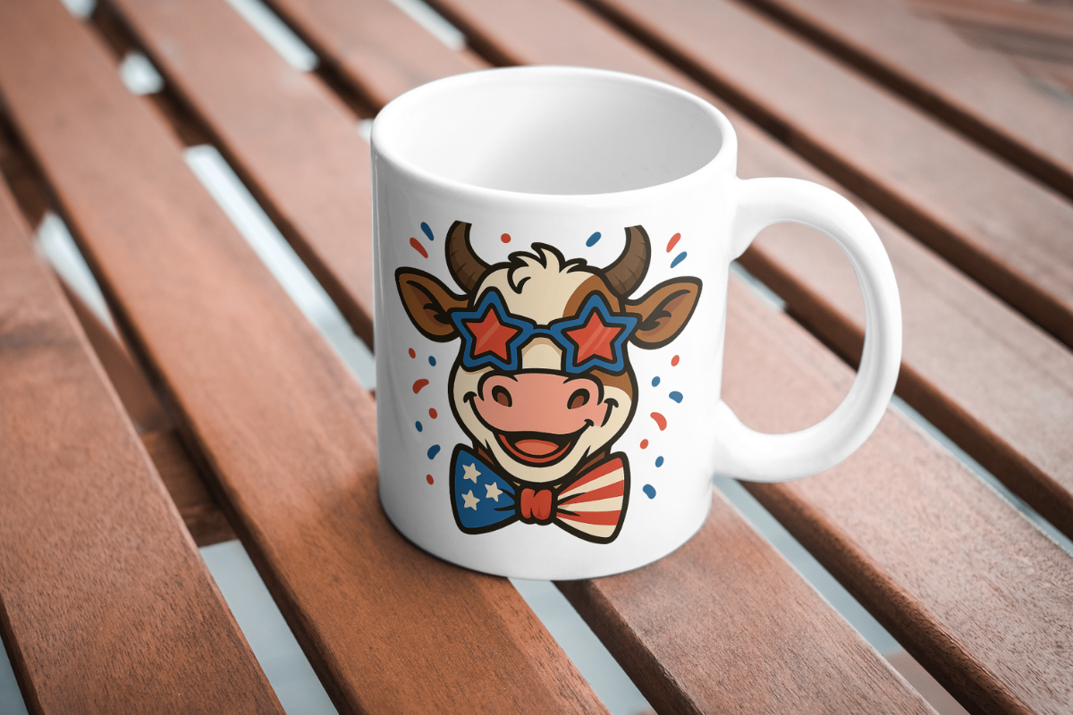 Star-Spangled Cow PNG – Sublimation, a Seasonal Illustration by Smillyy Threads (Photo 5 of 6)