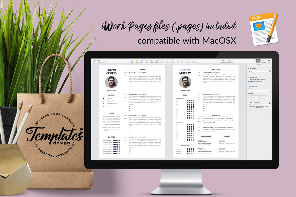 Modern Resume Template / CV - Quinn, a Resume Template by Templates Design Co. (Photo 10 of 17)
