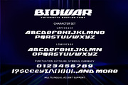 Biowar – Futuristic Display Font, a Sans Serif Font by Almarkhatype (Thumbnail 7 of 8)