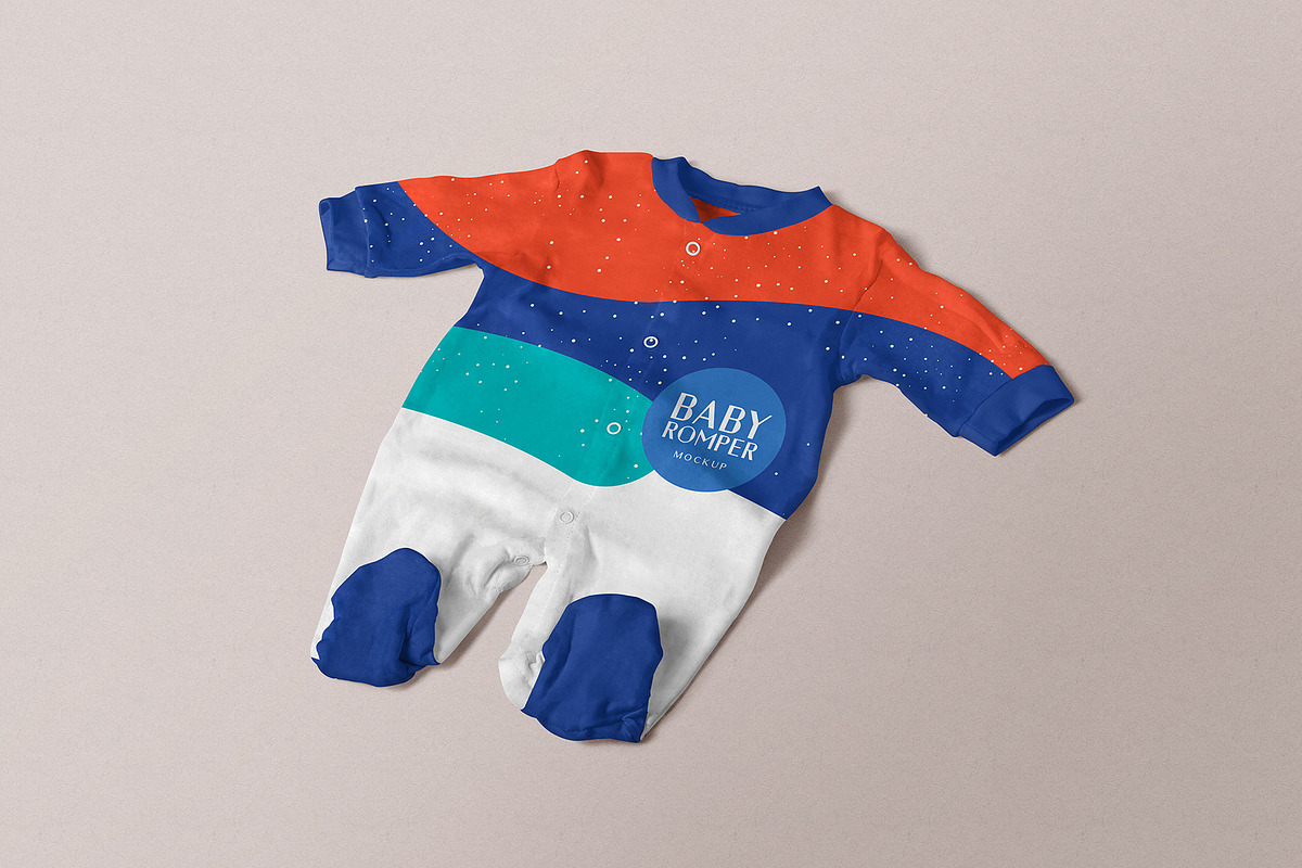Baby Romper Mockup, a Product Mockup by PixelVoyager (Photo 4 of 7)