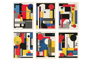 Bauhaus posters. Abstract modern, an Illustration by Stock-Smart-Start