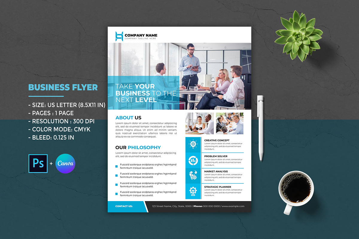 Business Flyer | Corporate Flyer, a Flyer Template by Designscozy (Photo 1 of 5)