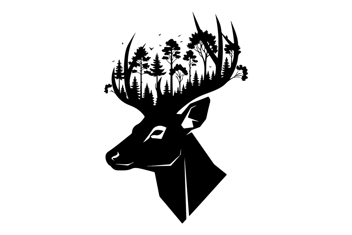 Deer Antler Silhouette Bundle, an Object Illustration by yasushie (Photo 16 of 31)