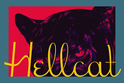 Hellcat - Groovy Retro Script, a Font by Press & Pen (Thumbnail 1 of 8)