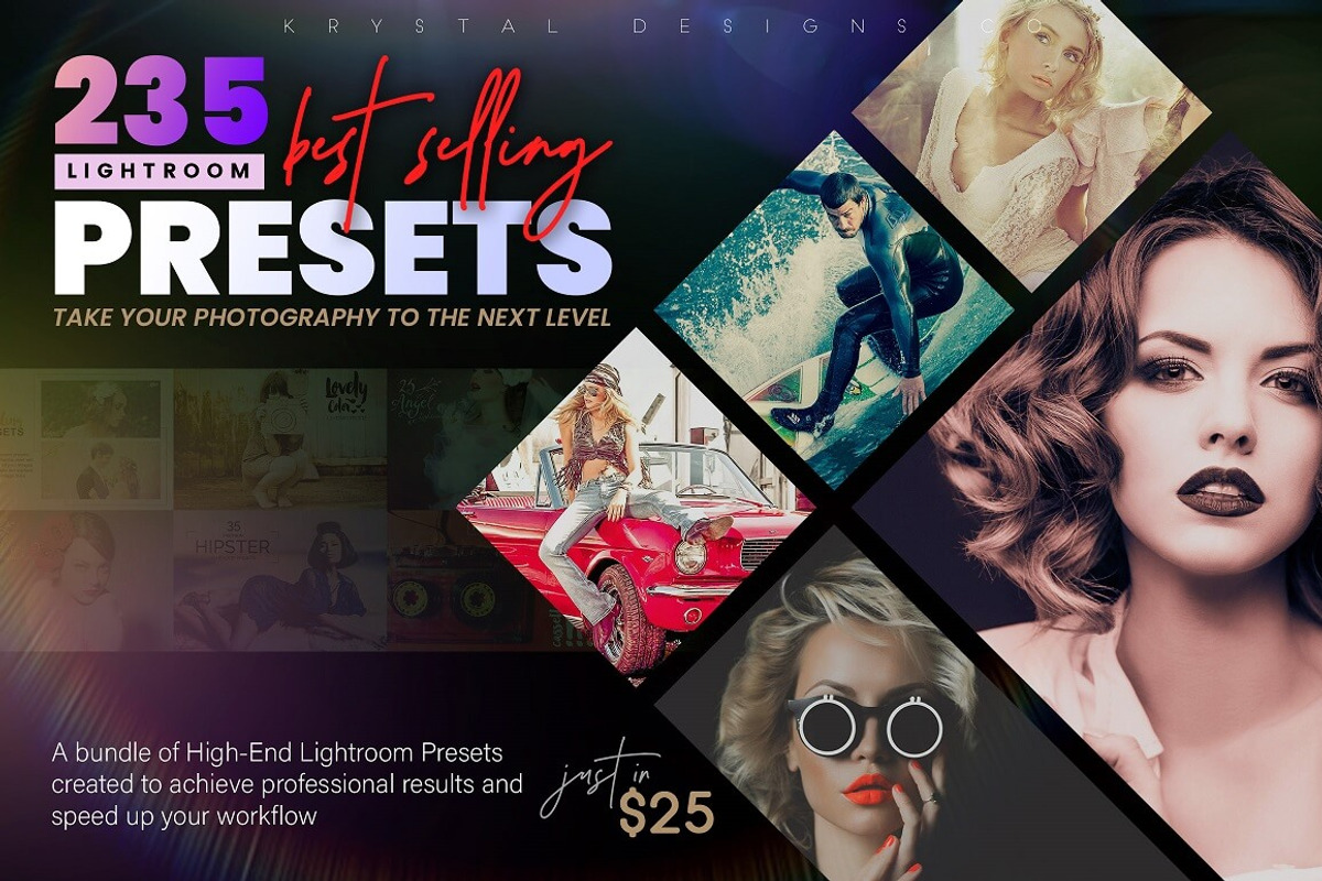 Ligthroom Presets Bundle - 70% OFF, an Action Add-On by Krystal Designs Co. (Photo 1 of 7)