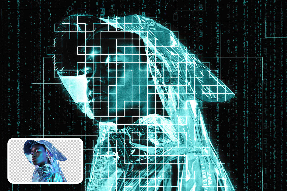 Sci-Fi Matrix Photo Effect, a Layer Style Add-On by dokudokunomi