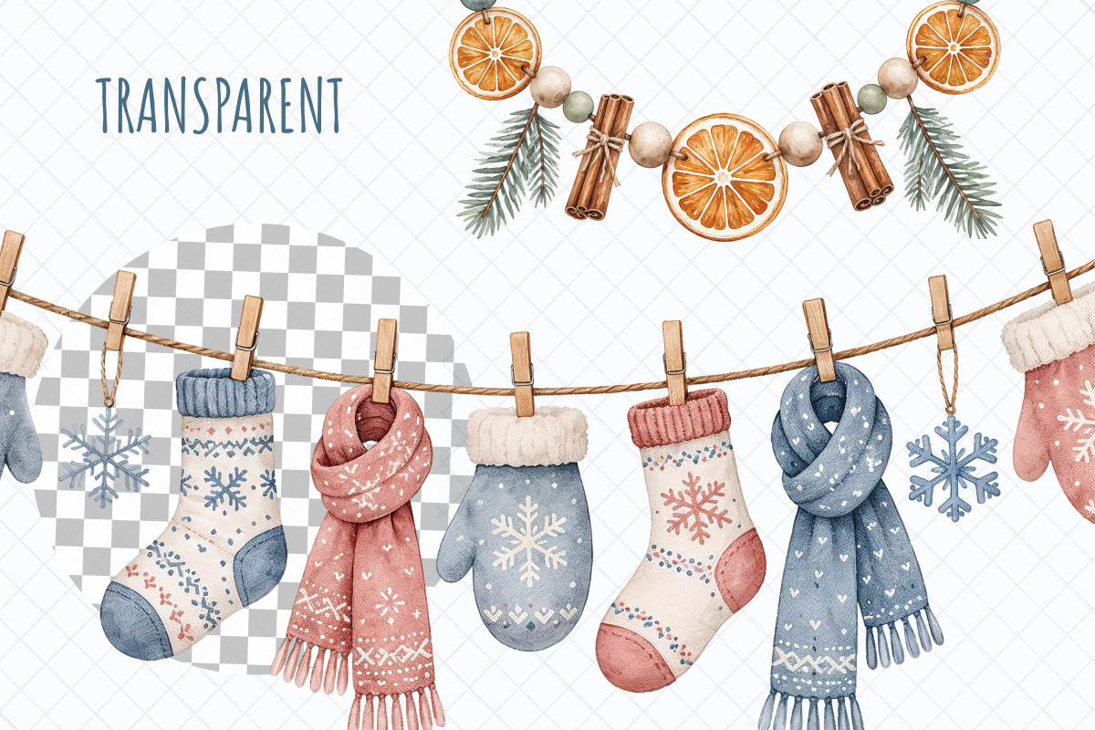 Cozy & Hygge Winter Clipart - 65 PNG, a Seasonal Illustration by Whimsy Brush Studio (Photo 7 of 9)