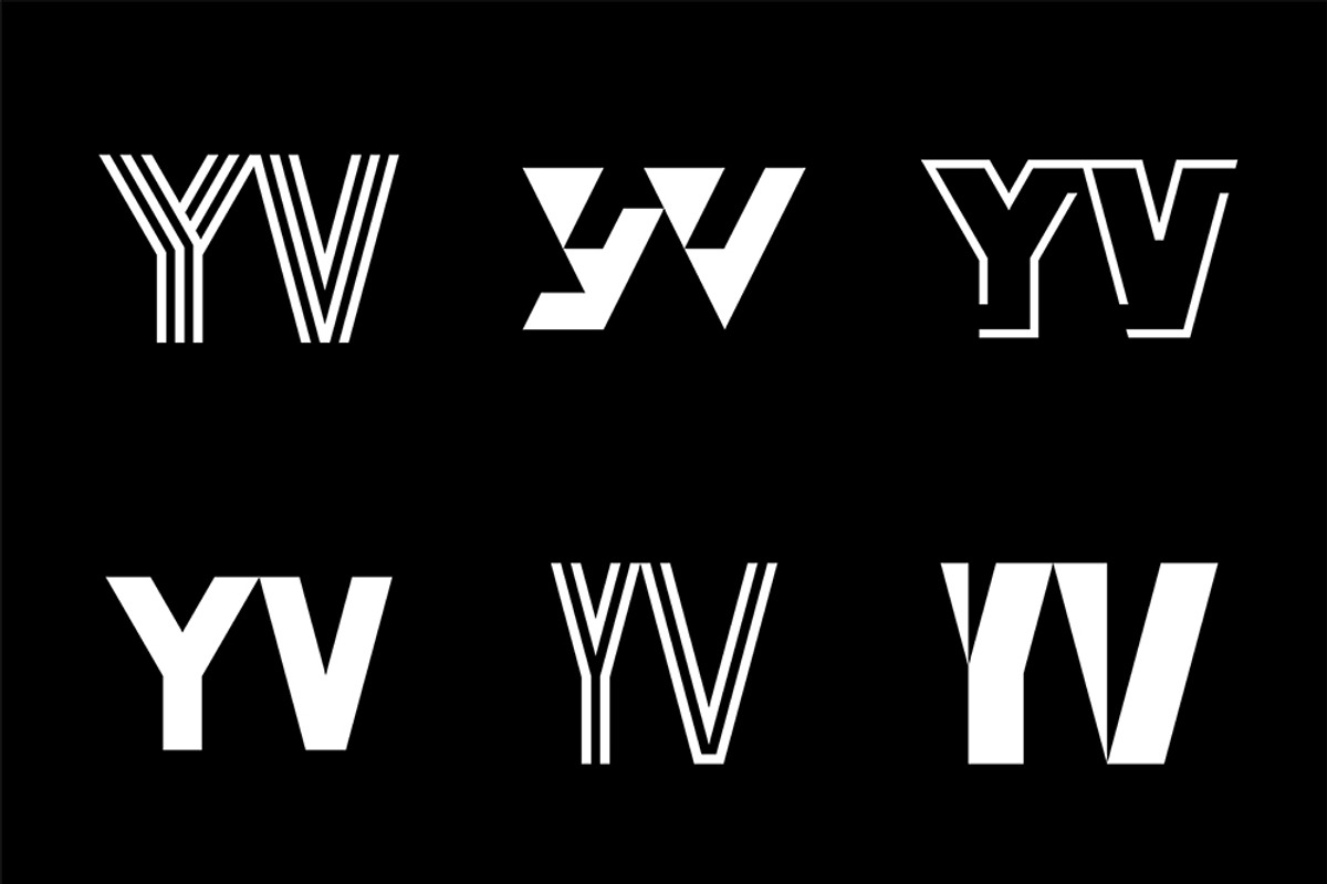 Set of letter YV logos, an Object Graphic by NataliiaVolyk