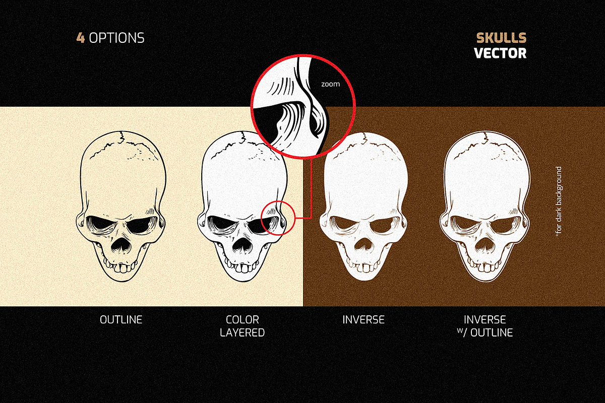 Skull Vector Set, an Illustration by Juru Rancang Graphic (Photo 3 of 5)