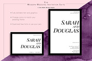 Eva Modern Wedding Stationery, an Invitation Template by Uno Bello Design Studio (Thumbnail 2 of 5)