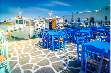 Naoussa village with mooring boats, an Architecture Photo by Neirfy