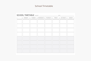 Simple Undated Digital Study Planner