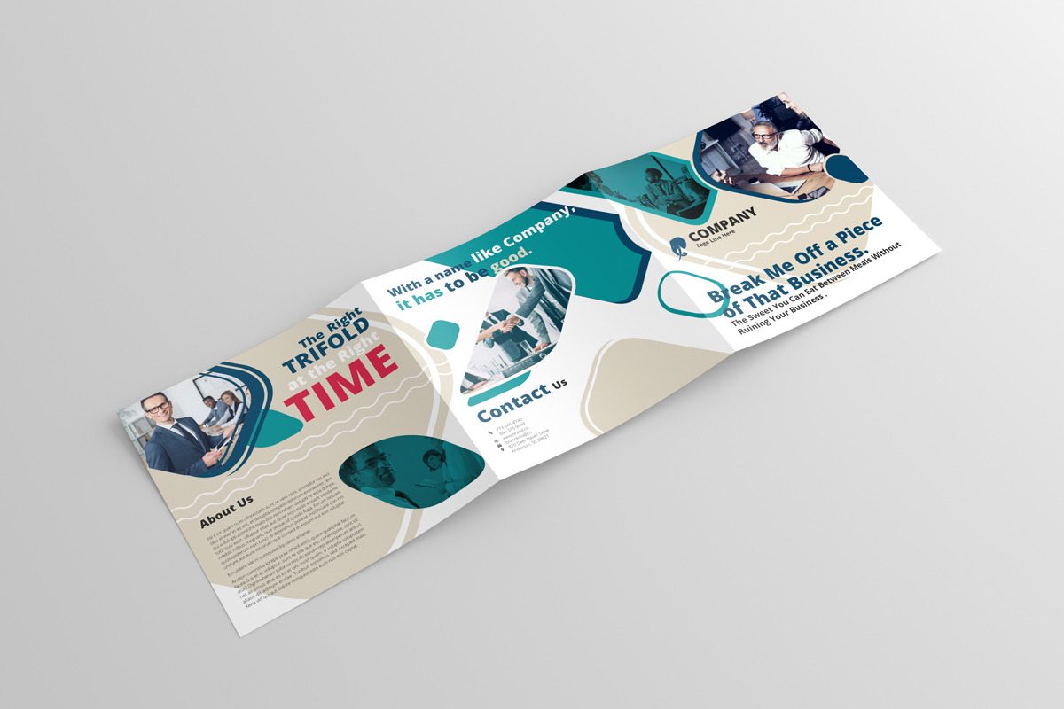 Square Trifold InDesign Brochure, a Brochure Template by Swayang (Photo 4 of 4)
