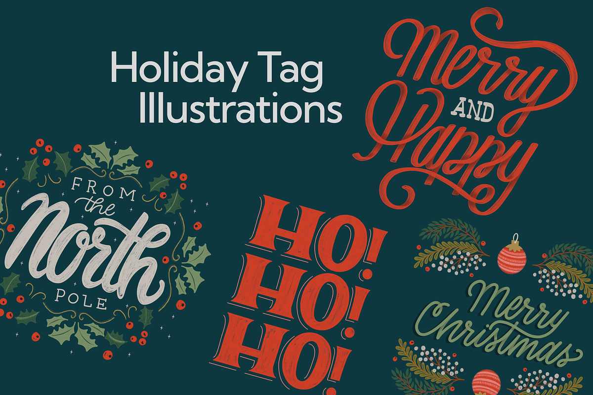 Holiday Hand Lettered Illustrations, an Illustration by Abigail Creative (Photo 1 of 5)