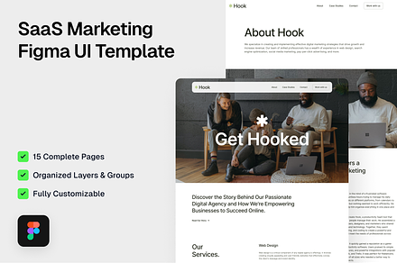 Hook - Digital Agency Figma Template, an UI Kit Template by FinestDevs
