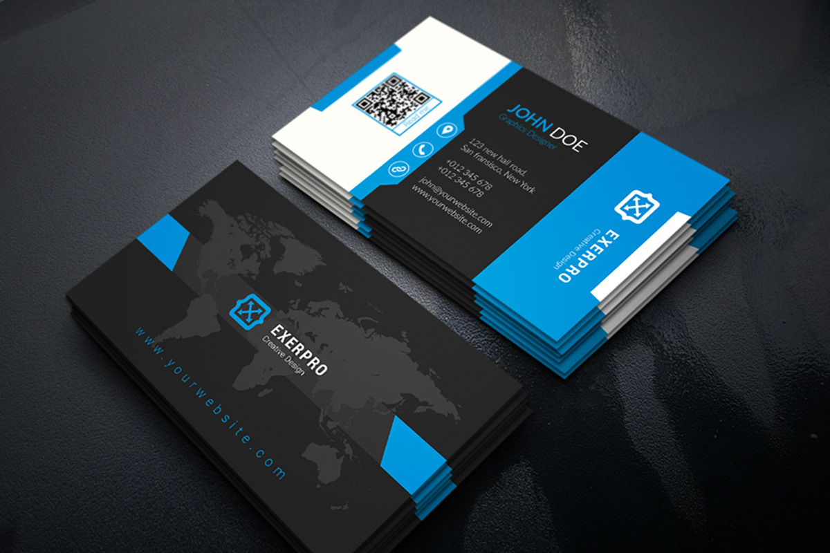 Corporate Business Card Template, a Business Card Template by Shapnochura Design Studio (Photo 1 of 4)