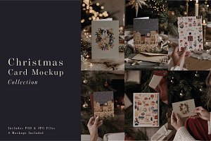 Christmas Card Mockup Collection, an Advertising Mockup by Emilie Cliche