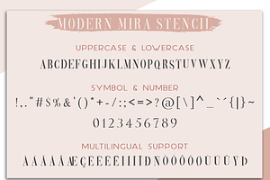 Modern Mira Font Trio 12 Free Logo