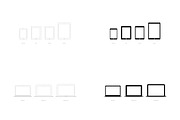 Apple Device Wireframe Mockups, an iPhone Mockup by blooon (Thumbnail 4 of 8)