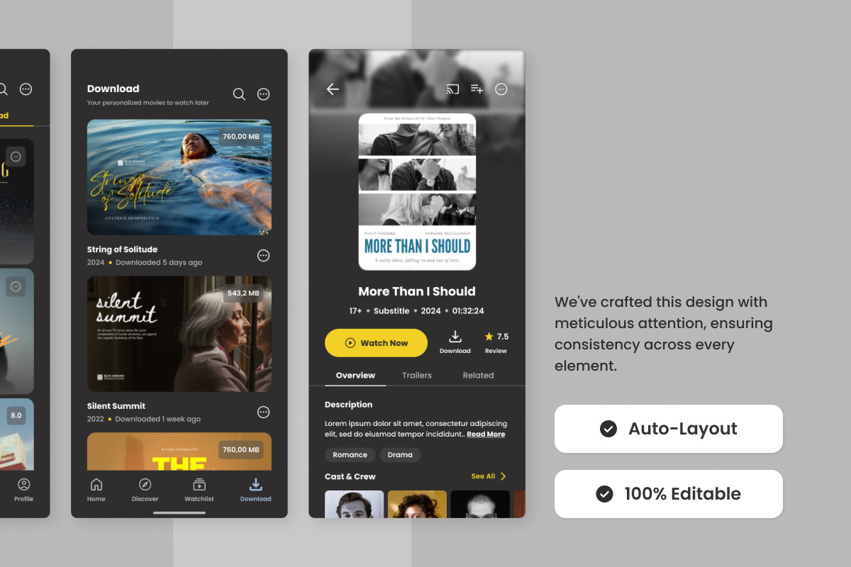 Movio - Movie Streaming Mobile App, an App Template by twinstd (Photo 4 of 5)