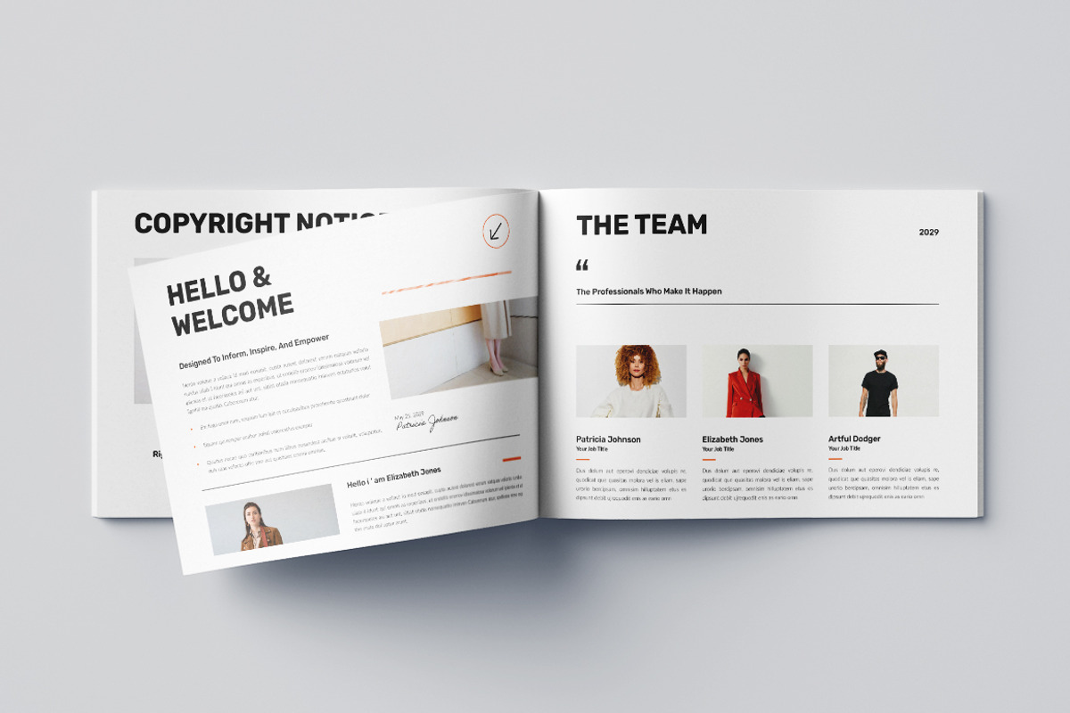 Minimalist E-Book Landscape Template, a Brochure Template by Pixelpick (Photo 3 of 9)
