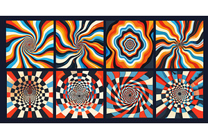 Optical illusions set. Abstract, an Illustration by Stock-Smart-Start
