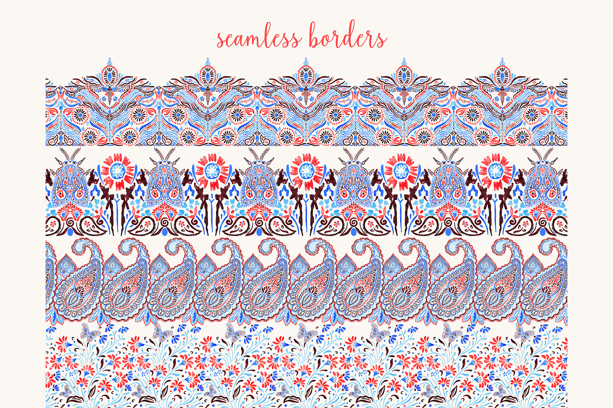 Paisley Moths collection, a Pattern Graphic by Mona Ahmed (Photo 5 of 11)