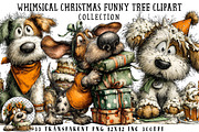Whimsical Birthday Dog Clipart, an Illustration by OK Design (Thumbnail 1 of 6)