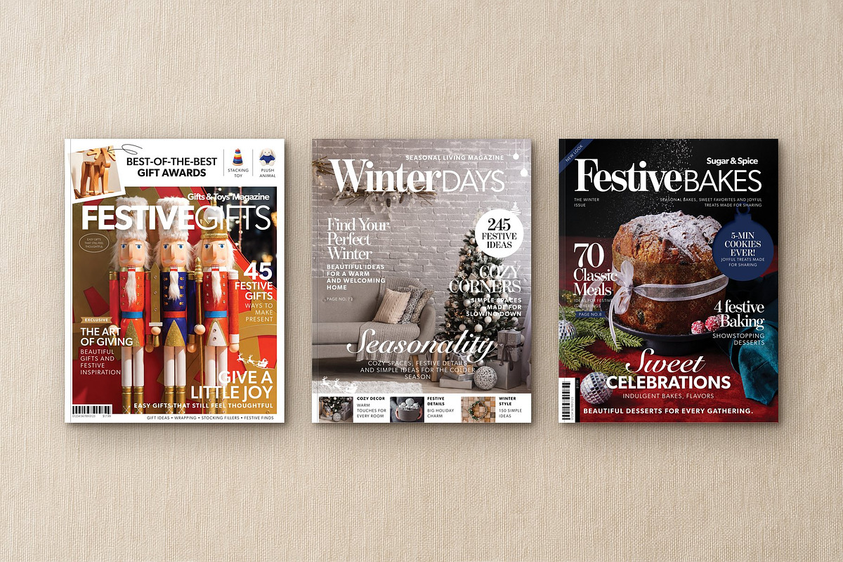 Christmas Magazine Cover Templates, a Magazine Template by BrandPacks (Photo 3 of 5)