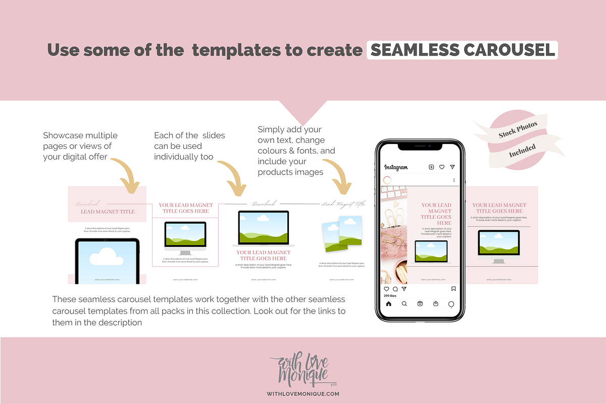30Instagram Promotion Post Templates, a Social Media Template by With Love Monique (Photo 3 of 9)
