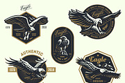 Set of the emblem with the eagle., an Animal Illustration by Masterlevsha (Thumbnail 5 of 5)