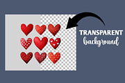 Watercolor Hearts Clipart, an Illustration by Designworld (Thumbnail 4 of 6)