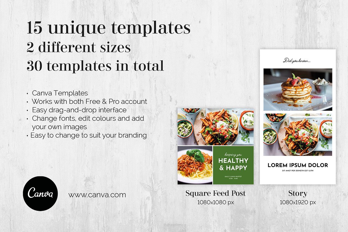 15 Instagram Templates for Canva, a Social Media Template by Paperweight Memories (Photo 2 of 7)