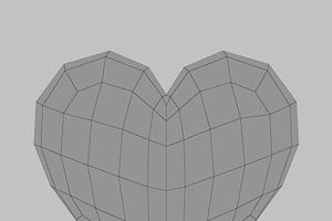 Heart Simple, HiRes And LowPoly