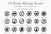 Watercolor Food Allergy Icon Set, a Food Illustration by Momo Studio (Thumbnail 4 of 7)
