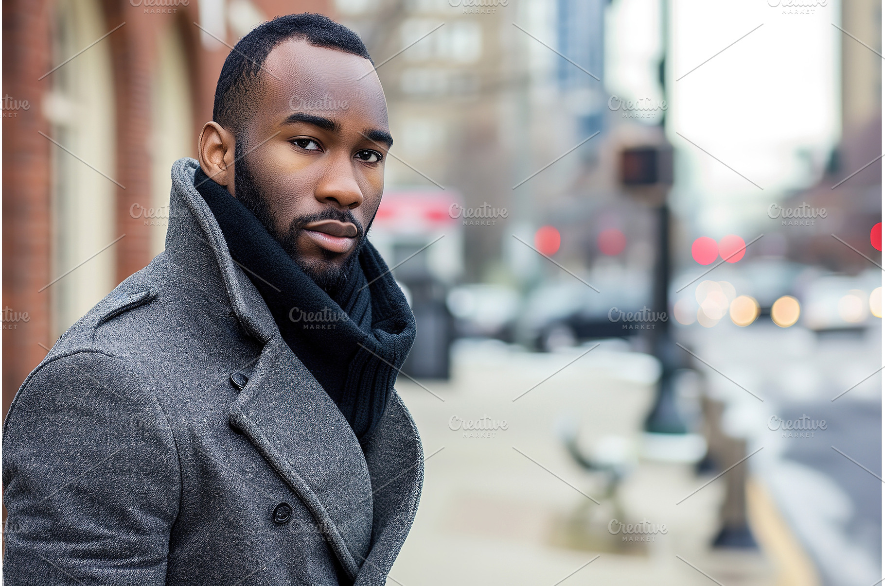 African American Man in a Wool Coat, a Beauty & Fashion Photo by Lermont51