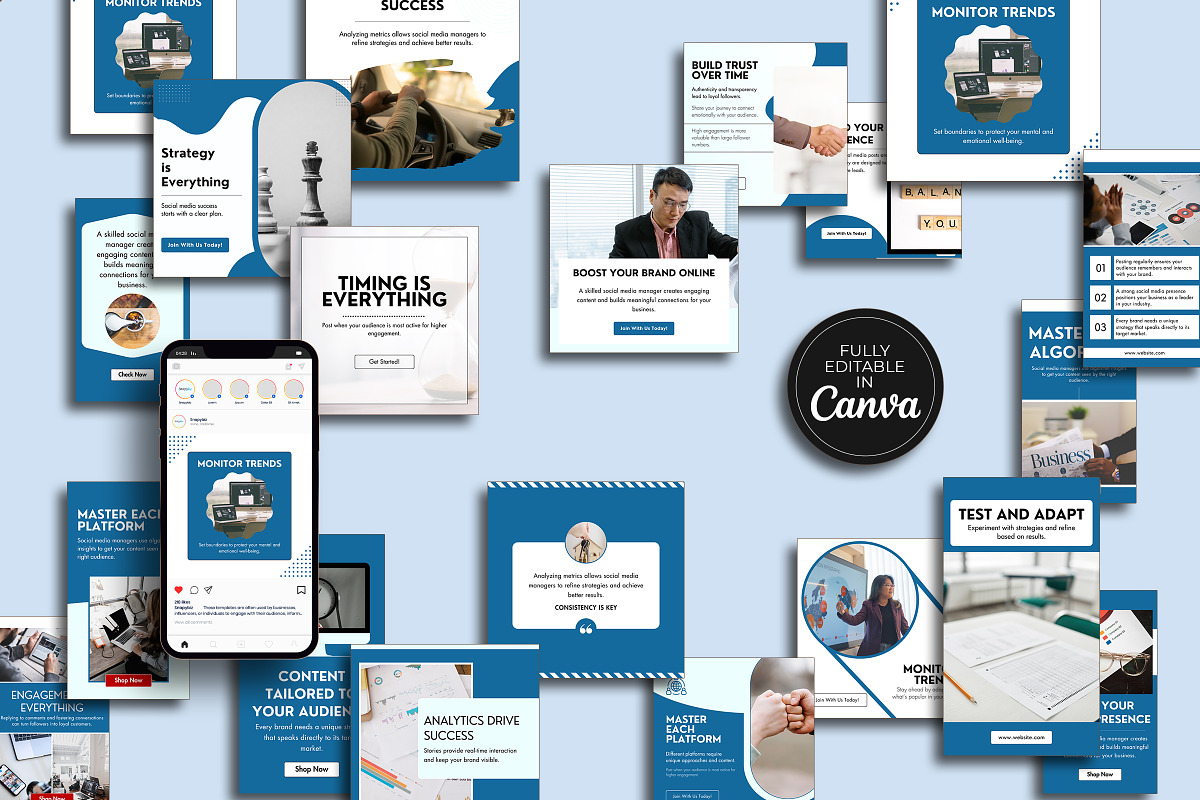 Social Media Manager Canva Bundle, a Social Media Template by Snapybiz (Photo 2 of 10)