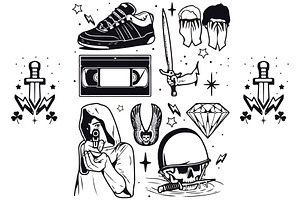 Punk Rock Tattoo and Stickers V. 2
