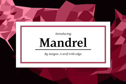 Mandrel, a Serif Font by insigne