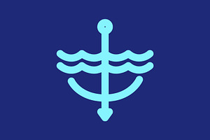 anchor boat sea water minimal logo, a Branding & Logo Template by devastd