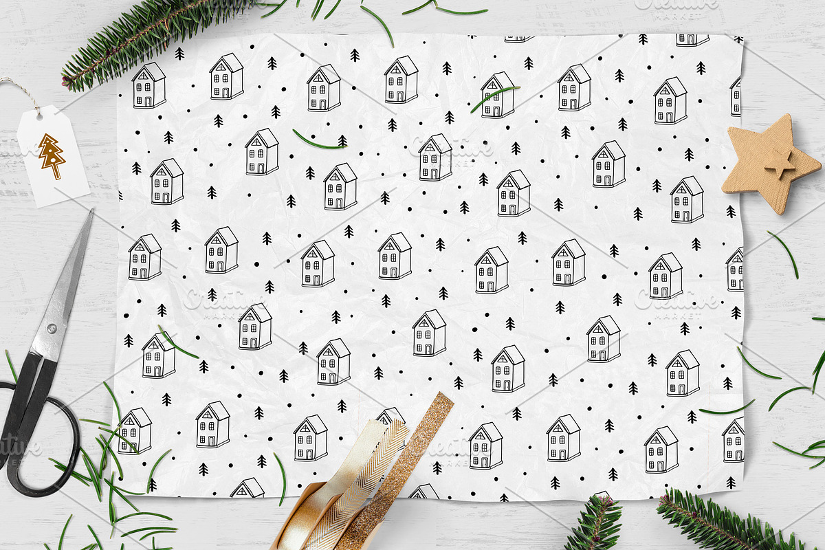 Scandinavian Christmas set, vector, an Animal Illustration by harmonia_green_art (Photo 11 of 13)