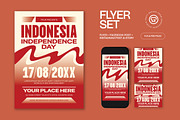 Red Indonesian Day Flyer Set, a Flyer Template by graphicook (Thumbnail 1 of 3)
