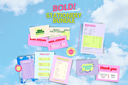 BOLD! Stationery Template Bundle, a Stationery Template by Hell Yeah Designs (Thumbnail 1 of 8)
