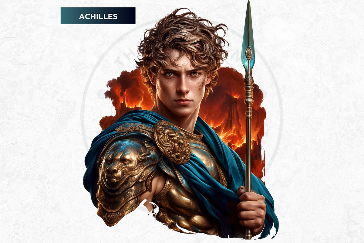 Legendary Greek heroes Clipart V2, a Person Illustration by ThatsDesignArt (Photo 6 of 10)